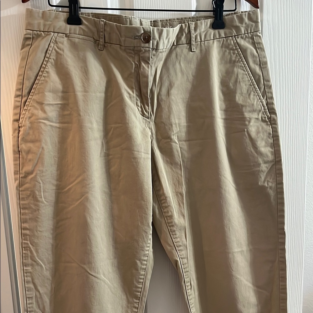 GAP Tan Khakis Broken-In Straight-Leg Cotton Twill